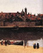 VERMEER VAN DELFT, Jan, View of Delft (detail) est